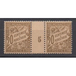 Timbre de collection Monaco - Taxe 18 Millésime 5 (1925)