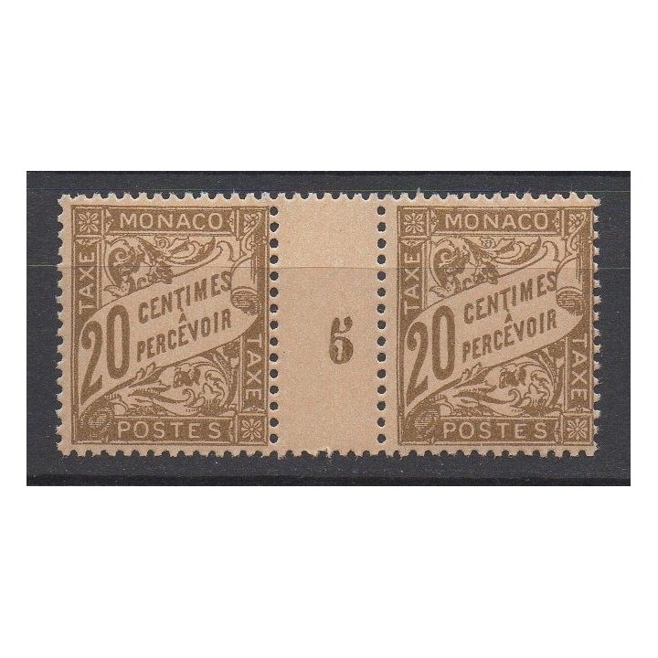 Timbre de collection Monaco - Taxe 18 Millésime 5 (1925)