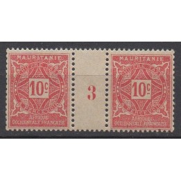 Timbre de collection Mauritanie - Taxe 18 Millésime 3 (1923)