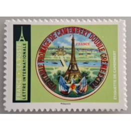 Timbre de collection France - Autoadhésif 2302A Etiquette Camembert Tour Eiffel