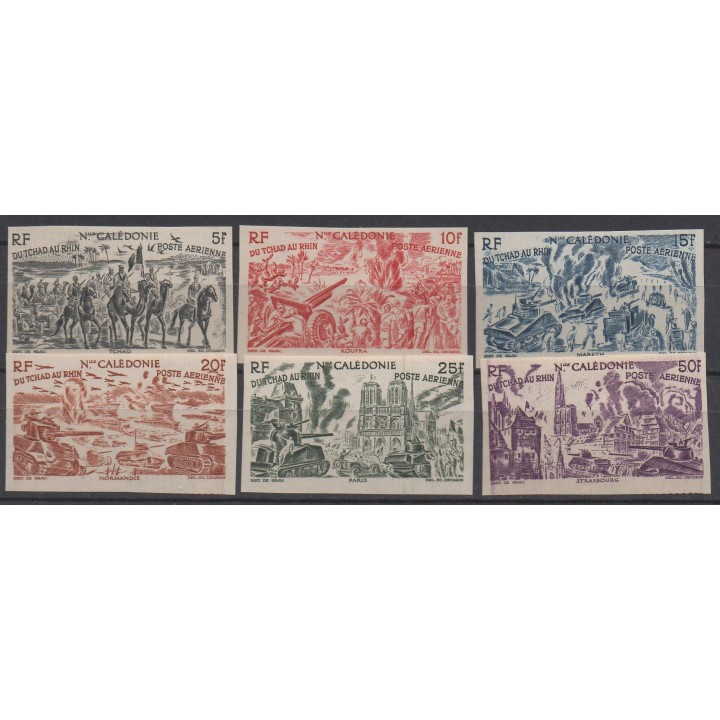 Timbre de collection Nouvelle-Caledonie - Poste Aérienne 055 à 060 Non Dentelé