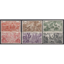 Timbre de collection Oceanie - Poste Aérienne 20 à 25 Non Dentelé