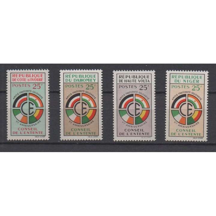 Timbre de collection Grandes séries des pays d'expression française 1960 - Conseil de l'entente