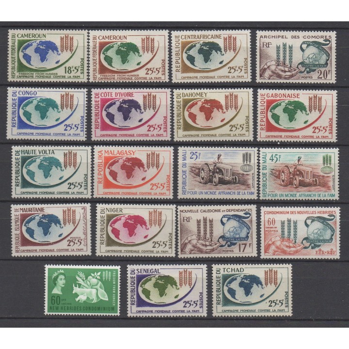 Timbre de collection Grandes séries des pays d'expression française 1963 - Campagne mondiale contre la faim