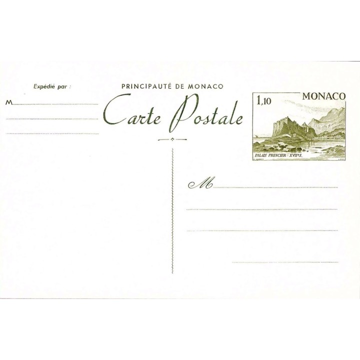 Timbre de collection Monaco - Entier Postal 035-CP