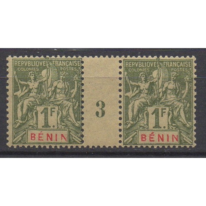Timbre de collection Benin - 45 Millesime 3 (1893)