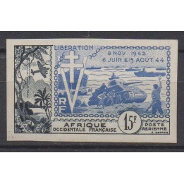 Timbre de collection AOF - Poste Aérienne 17a Non Dentelé