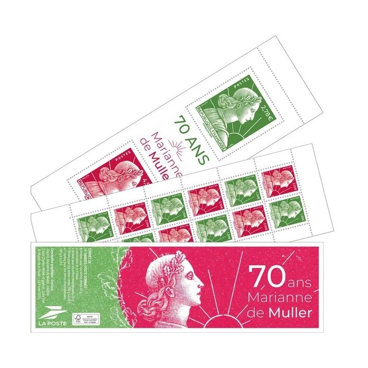 Timbre de collection France - Carnet C1537 \"Marianne de Muller - Salon philatélique d'automne 2025\" - Hors Abonnement