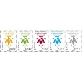 Timbre de collection TAAF - 1132A - Armoiries des TAAF - 5 petites valeurs