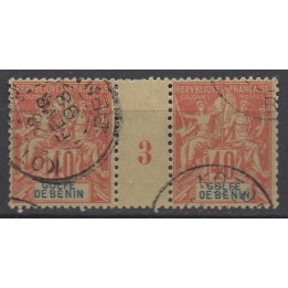 Timbre de collection Benin - 29 Millesime 3 (1893)