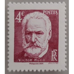 Timbre de collection France - 5923 Timbre 4€ Rouge issu du Bloc Feuillet \"Victor Hugo (1802-1885)\"
