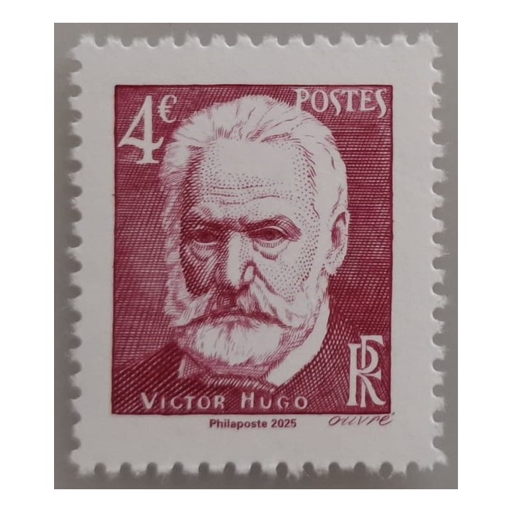 Timbre de collection France - 5923 Timbre 4€ Rouge issu du Bloc Feuillet \"Victor Hugo (1802-1885)\"