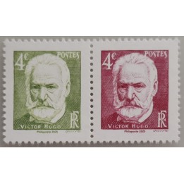 Timbre de collection France - 5922 et 5923 Timbres 4€ Vert et Rouge issus du Bloc Feuillet \"Victor Hugo (1802-1885)\"
