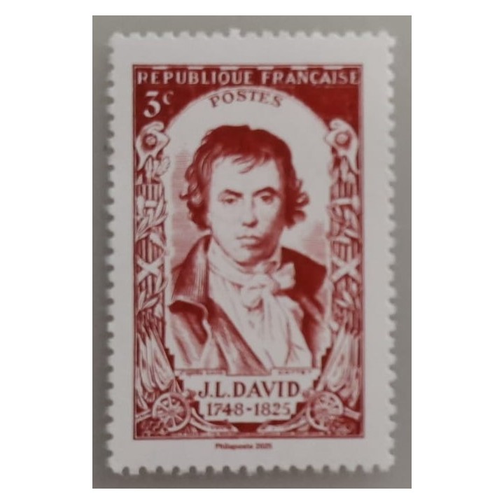 Timbre de collection France - 5925 Timbre 3€ Rouge issu du Bloc Feuillet \"Jacques-Louis David\"