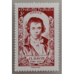 Timbre de collection France - 5925 Timbre 3€ Rouge issu du Bloc Feuillet \"Jacques-Louis David\"