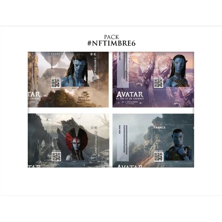 Timbre de collection France - Crypto NFT 6 Pack Avatar