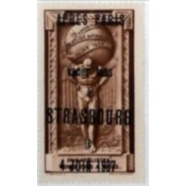 Timbre de collection France - Vignette Exposition Philatelique Internationale N°09 Couleur Brun