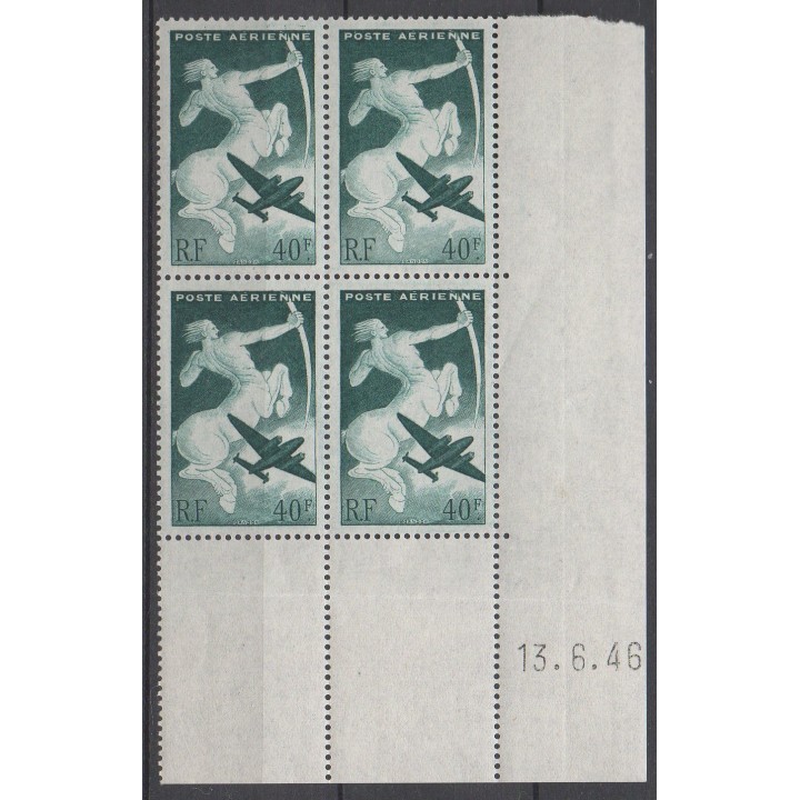 Timbre de collection France - Poste Aérienne 016 Coin Daté (1946)