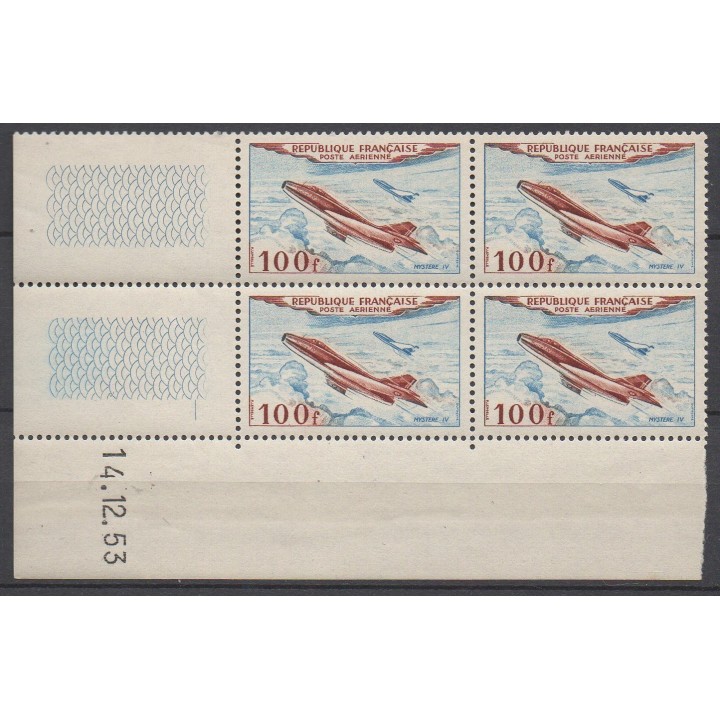 Timbre de collection France - Poste Aérienne 030 Coin Daté (1953)