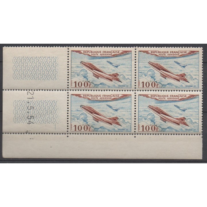 Timbre de collection France - Poste Aérienne 030 Coin Daté (1954)