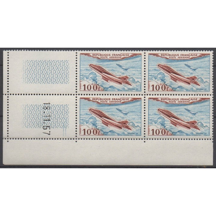 Timbre de collection France - Poste Aérienne 030 Coin Daté (1957)