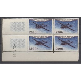 Timbre de collection France - Poste Aérienne 031 Coin Daté (1954)
