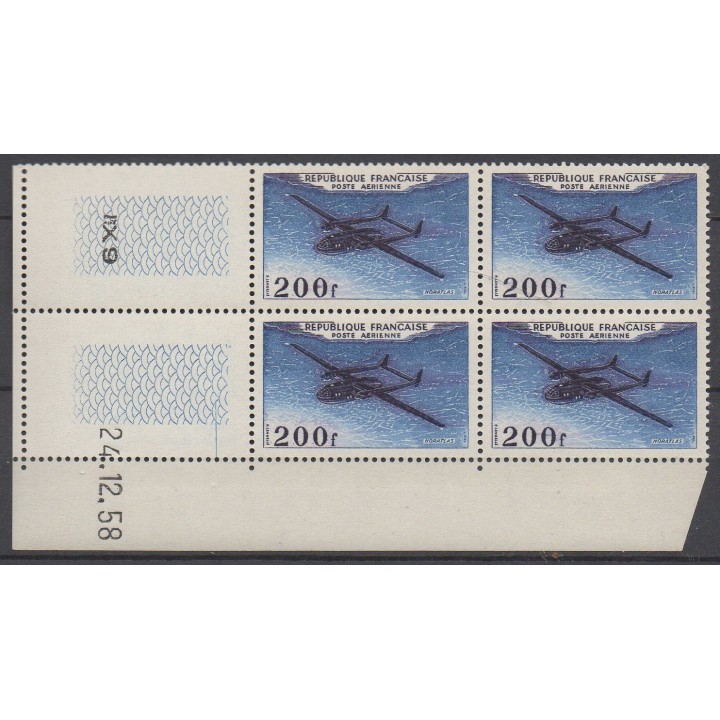 Timbre de collection France - Poste Aérienne 031 Coin Daté (1958)