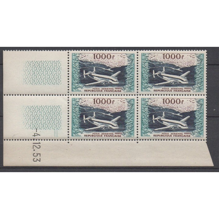 Timbre de collection France - Poste Aérienne 033 Coin Daté (1953)