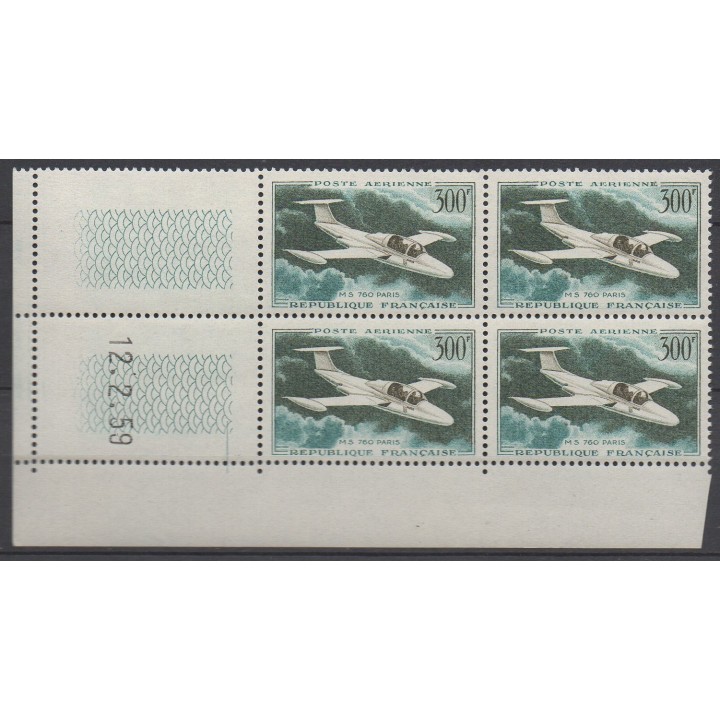 Timbre de collection France - Poste Aérienne 035 Coin Daté (1959)