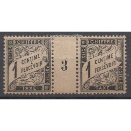 Timbre de collection France - Taxe 010 Millésime 3 (1903)