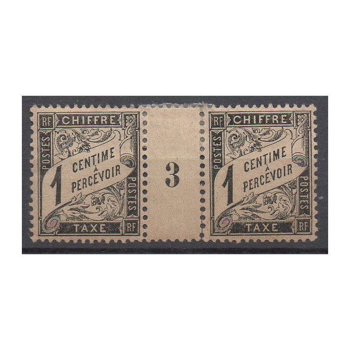 Timbre de collection France - Taxe 010 Millésime 3 (1903)
