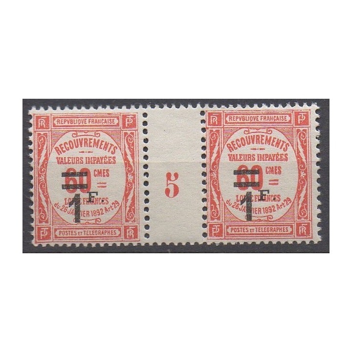 Timbre de collection France - Taxe 053 Millésime 5 (1925)