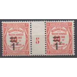 Timbre de collection France - Taxe 053 Millésime 5 (1925)
