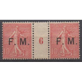 Timbre de collection France - Franchise Militaire 04 Millésime 6 (1906)