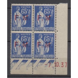 Timbre de collection France - Franchise Militaire 08 Coin Daté (1937)