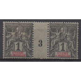 Timbre de collection Saint-Pierre et Miquelon - 0059 Millésime 3 (1893)