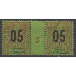Timbre de collection Saint-Pierre et Miquelon - 0097 Millésime 3 (1893)