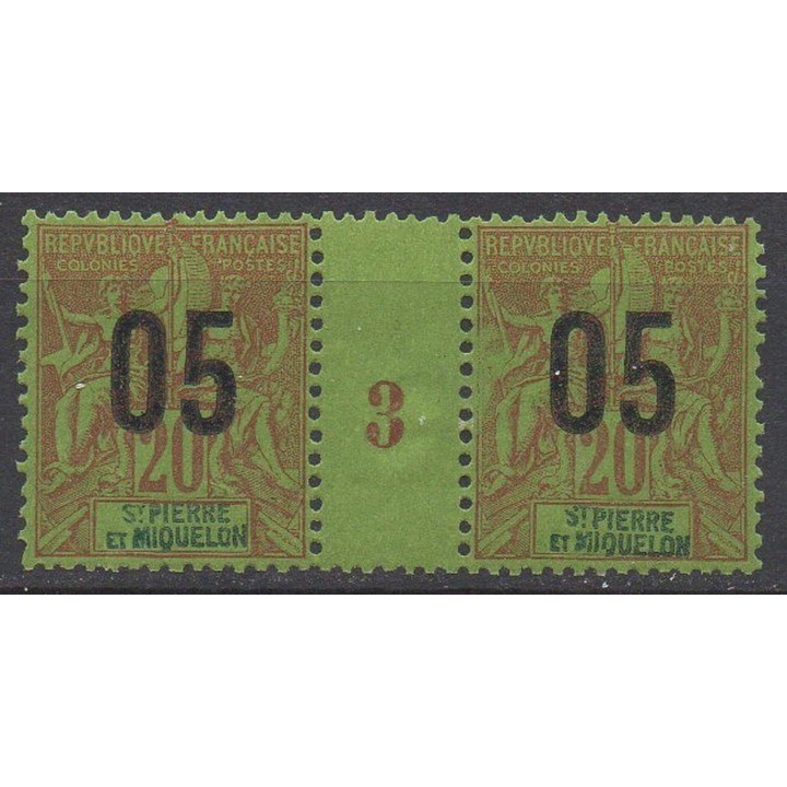Timbre de collection Saint-Pierre et Miquelon - 0097 Millésime 3 (1893)