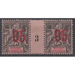 Timbre de collection Saint-Pierre et Miquelon - 0098 Millésime 3 (1893)