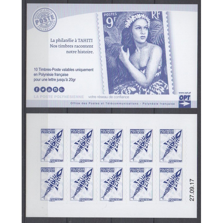 Timbre de collection Polynesie Francaise - Carnet 1073-5