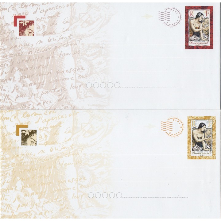 Timbre de collection Polynesie Francaise - Entier Postal 01-E et 02-E