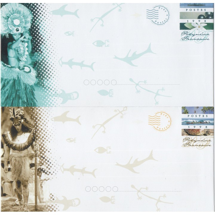 Timbre de collection Polynesie Francaise - Entier Postal 03-E et 04-E