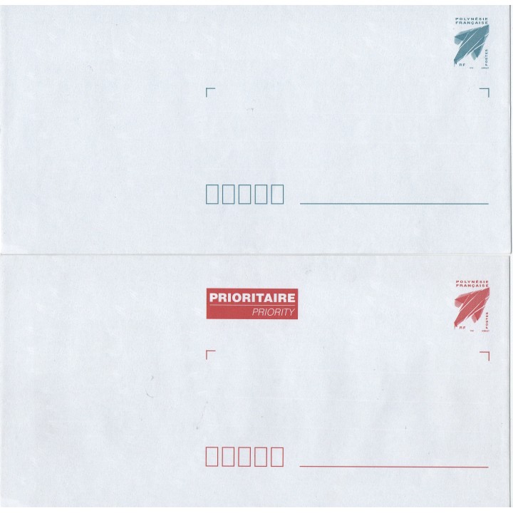 Timbre de collection Polynesie Francaise - Entier Postal 15-E et 16-E