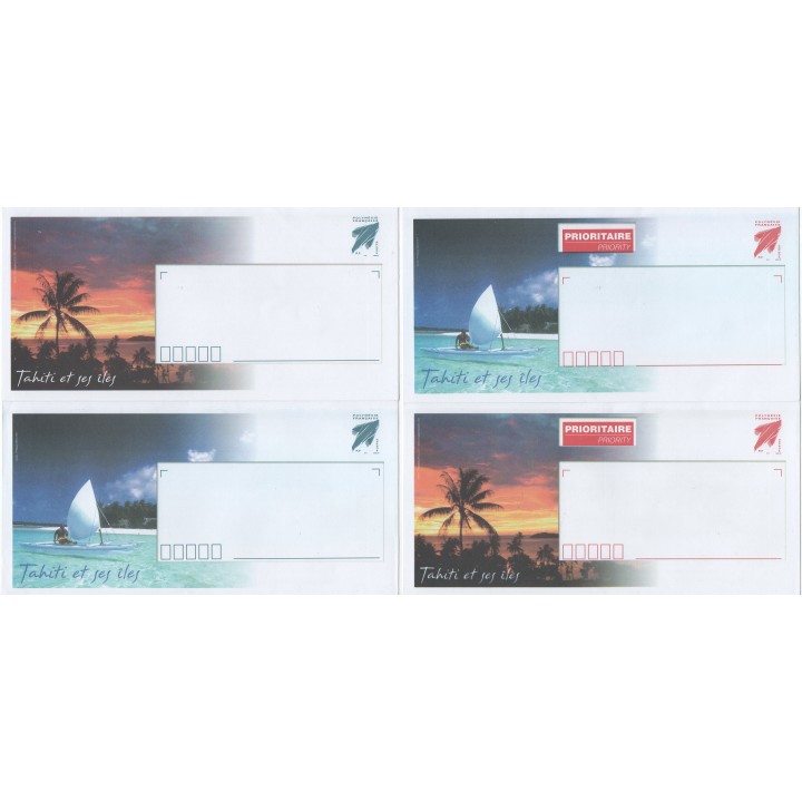 Timbre de collection Polynesie Francaise - Entier Postal 17-E à 20-E