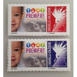 Timbre de collection Nouvelle-Caledonie - 2026 Autoadhésif 1000 premiers jours de vie - Cagou Rouge et Bleu