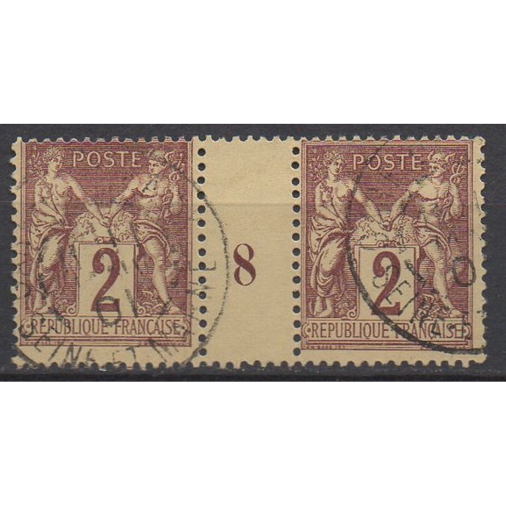 Timbre de collection France - 0085 Millésime 8 (1908)