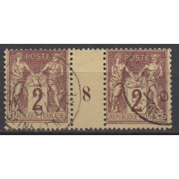 Timbre de collection France - 0085 Millésime 8 (1908)