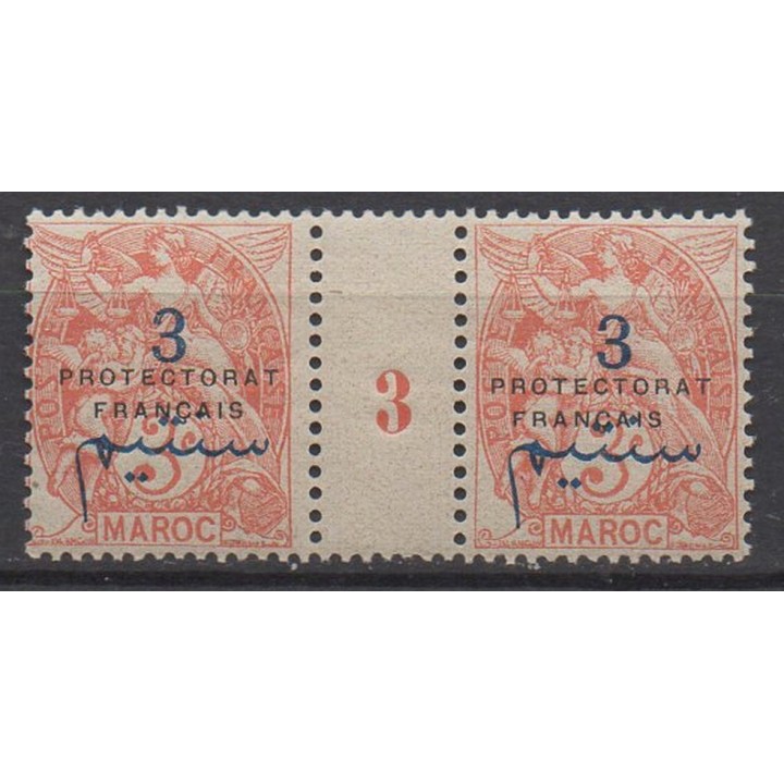 Timbre de collection Maroc - 039 Millesime 3 (1913)