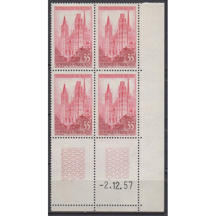 Timbre de collection France - 1129 Coin Daté (1957)