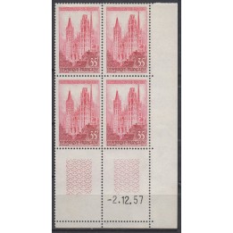 Timbre de collection France - 1129 Coin Daté (1957)